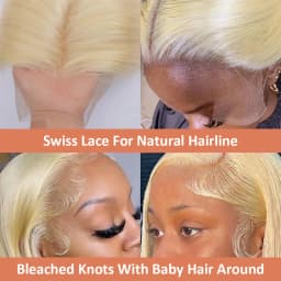 30 32 Inch 200% Density 613 Hd Lace Frontal Wig 13x6 13x4 Blonde Lace Front Wig Brazilian Straight Human Hair Wig Pre Plucked
