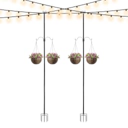 2 PCS Holder Rod for Lighting, 2 PCS Shepherd Sticks, Lighting Stand for Outdoor Use