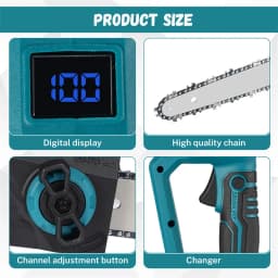 Bromose 12 Inch 3000W Brushless Electric Chainsaw Logging Saw Pruning Woodworking Garden Power Tool For Makita 18V Battery