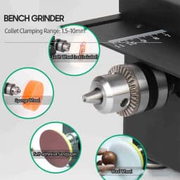 Portable Mini Bench Saw Belt Sander 200W Variable Speed Circular Table Saw 30mm Cutting Depth Benchtop Sanding Machine