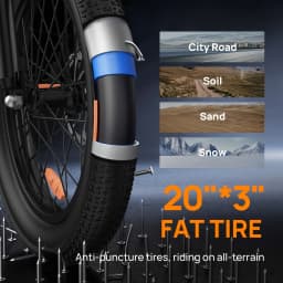 URLIFE E20 Electric Bike 250W Motor 20 Inch City Commuter Adult Electric Bicycle
