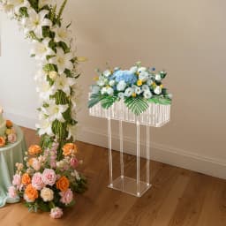 Acrylic Flower Stand Wedding Flowers Display Rack Modern for Wedding Decorations, Parties, Birthdays, Home Decor, Etc