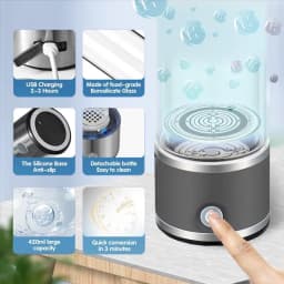 Hydrogen-Rich Water Cup Electric Hydrogen Rich Water ml Generator kick Titanium Quality Filter Portable Antioxidant Lonizer
