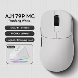 Ajazz AJ179 APEX Wireless Gaming Mouse with Color Screen Base, Bluetooth, PAW3395, 400mAh Battery, 8000Hz Refresh Rate