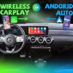 BONROAD Wireless CarPlay Android Auto Decoder Box For Mercedes Benz A B C E CLS CLA GLA GLB Class NTG6.0 With Mirror Link Navi