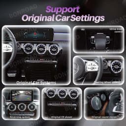 BONROAD Wireless CarPlay Android Auto Decoder Box For Mercedes Benz A B C E CLS CLA GLA GLB Class NTG6.0 With Mirror Link Navi