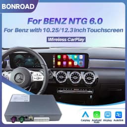 BONROAD Wireless CarPlay Android Auto Decoder Box For Mercedes Benz A B C E CLS CLA GLA GLB Class NTG6.0 With Mirror Link Navi