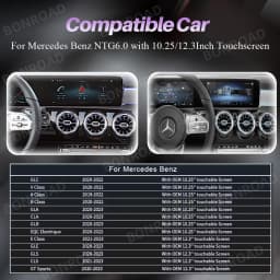 BONROAD Wireless CarPlay Android Auto Decoder Box For Mercedes Benz A B C E CLS CLA GLA GLB Class NTG6.0 With Mirror Link Navi