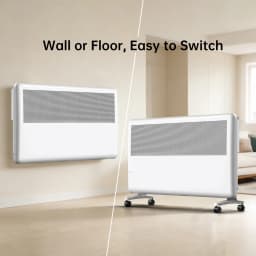 2000W Smart Convector Heater, 2-in-1 Wall-Mounted Heater, LED Control, 3 Modes, 24H Timer, For Living & Bedrooms, White