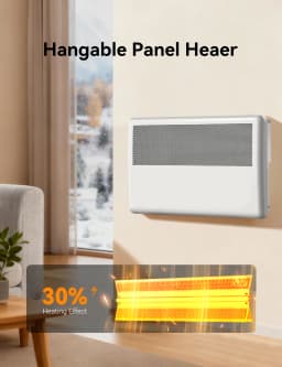 2000W Smart Convector Heater, 2-in-1 Wall-Mounted Heater, LED Control, 3 Modes, 24H Timer, For Living & Bedrooms, White
