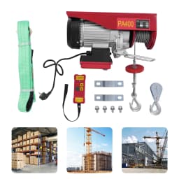 200-400kg Electric Hoist Lifting Crane Cable Hoist Winch for Agriculture,Factory,Dock,Mine,Warehouse,850W Aluminum Wire Motor