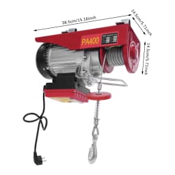 200-400kg Electric Hoist Lifting Crane Cable Hoist Winch for Agriculture,Factory,Dock,Mine,Warehouse,850W Aluminum Wire Motor