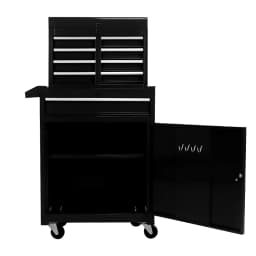 5 Drawers Garage Tool Box Heavy Duty with Rolls Removable Top and Adjustable Shelves for Workshop Tools Storage