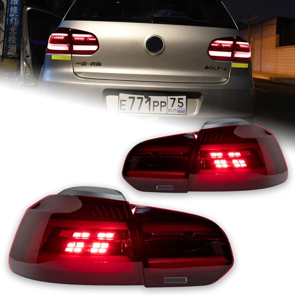CG Car Styling LED Tail Lamp for VW Golf 6 Tail Lights 2009-2013 Golf Vi MK6 LED DRL Dynamic Signal Reverse auto Accessories
