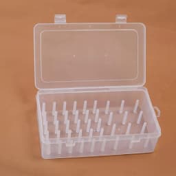 42 Spool Sewing Thread Organizer Box Clear Plastic Large Capacity Portable Sewing Thread Storage Case for Embroidery Supplies