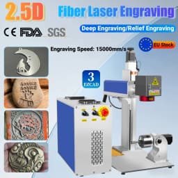 300W 2.5D JPT Mopa Fiber Laser Marking Cutting Machine Relief Deep Engraving Laser Engraver Gold Silver Ring Jewelry Marking