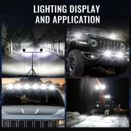 Braveway 4PCS 4" LED Work Light 12V 48W 20000LM Mini Fog Lamp Off Road Spotlight for Truck 4X4 Car SUV ATV Barra LED Headlights