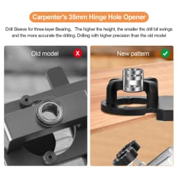 Concealed Hinge Jig, 35MM Cabinet Hinge Jig Drilling Hole Puncher with Quick Clamp,Accurate Hinge Drill Jig Woodworking Tool
