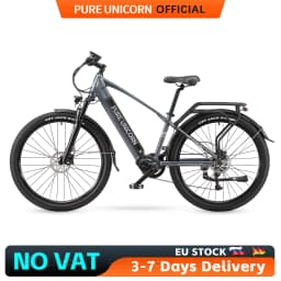 PURE UNICORN U6 Mid Motor Electric Bike 90Nm 48V 14Ah 500W Torque Sensors E-Bbike 35km/h 29Inch E Bike Adult With Air Suspension