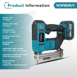 YOFIDRA Brushless 30mm Electric Nail Gun 2in1 Nailer/Stapler Gun Cordless Framing Nailer Tacker Tool For Makita 18V Battery Pins