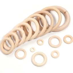 2-20pcs/Lot 15-100mm Solid Wooden Rings Natural Solid Wood Teething Ring for Macrame DIY Crafts Wood Hoops Ornaments Connectors