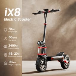 IScooter IX8 E-Scooter 48V 20Ah Battery 2400W Motor 60KM/h MAX Speed 70KM Max Range Foldable Electric Scooter
