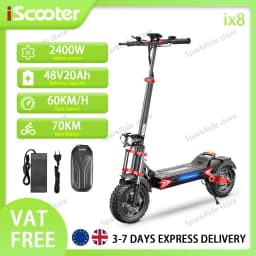 IScooter IX8 E-Scooter 48V 20Ah Battery 2400W Motor 60KM/h MAX Speed 70KM Max Range Foldable Electric Scooter