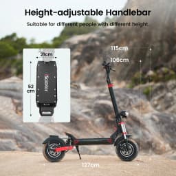 IScooter IX8 E-Scooter 48V 20Ah Battery 2400W Motor 60KM/h MAX Speed 70KM Max Range Foldable Electric Scooter