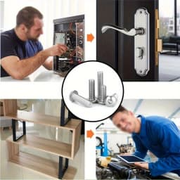 1059 screw, nut, and bolt combination kit, including round head screws, cross head bolts, with box