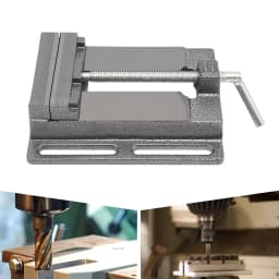 Machine Vice, Drill Vice, Screwdriver for Drilling Machine, Standing Drill, Mechanic, Table Top, Clamping Press Locking (Black)