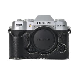 Litchi Skin PU Leather Half Case for Fujifilm Fuji XT50 XS10 XS20 XT30 XT30II XT20 XT10 XT5 XM5 Battery Opening Cover With Strap