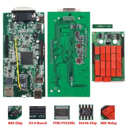 Multidiag Pro 2021.11 Real 9241A V3.0 Red NEC Relays Double PCB Bluetooth OBD2 Diagnostic Scanner for Car/Truck