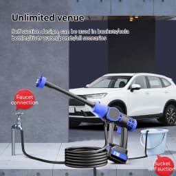 1000W 200Bar Cordless High Pressure Spray Gun Car Washer Washing Gun High Power Cleaning Machine Power Tool for Makita 21V