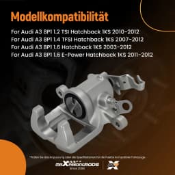 Rear Right Brake Caliper for Skoda Superb 2 Yeti VW Golf 6 Audi A3 8P 19-6385