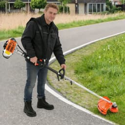 #90 Gas String Trimmer Weed Grass Cutter Single Cylinder Air-Cooled 2-Stroke Gasoline Lawn Mower for Home Garden