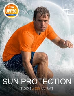 Men's Short Sleeve UPF 50+ Shirt Sun Protection SPF UV Moisture Wicking Lightweight Quick Dry Swim Rash Guard Athletic Running