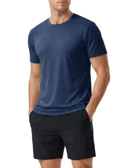 Men's Short Sleeve UPF 50+ Shirt Sun Protection SPF UV Moisture Wicking Lightweight Quick Dry Swim Rash Guard Athletic Running