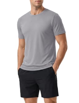 Men's Short Sleeve UPF 50+ Shirt Sun Protection SPF UV Moisture Wicking Lightweight Quick Dry Swim Rash Guard Athletic Running