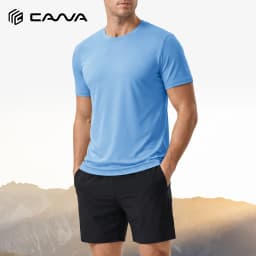 Men's Short Sleeve UPF 50+ Shirt Sun Protection SPF UV Moisture Wicking Lightweight Quick Dry Swim Rash Guard Athletic Running