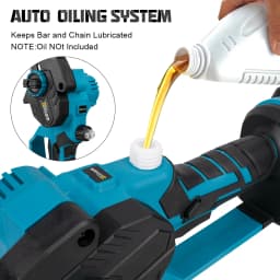 Gisam 8Inch Brushless Electric Chainsaw Cordless Woodworking Chain Saw Logging Cutter Power Tools For Makita 18V Battery Pins