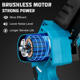Gisam 8Inch Brushless Electric Chainsaw Cordless Woodworking Chain Saw Logging Cutter Power Tools For Makita 18V Battery Pins
