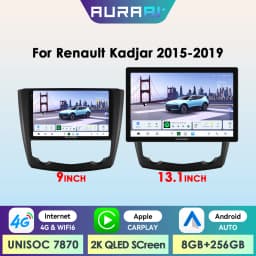 AURAAI X100 Android Car Intelligent Screen for Renault Kadjar 2015 - 2019 UIS7870 DSP RDS GPS SWC Auto CarPlay ADAS 360°CAM