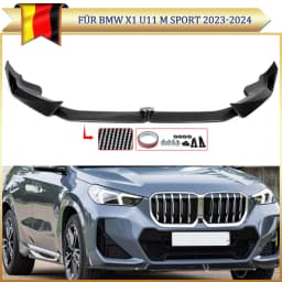 Carbon Fiber Look Front Lip Bumper Spoiler Kit For BMW X1 U11 M Sport 2022-2024 Front Splitter Magickit
