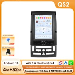 2din Android Car Radio for Peugeot 407 2004 - 2011 6115 GPS Car Intelligent 360Cam Wireless Carplay 9.7inch Vertical Screen WIFI