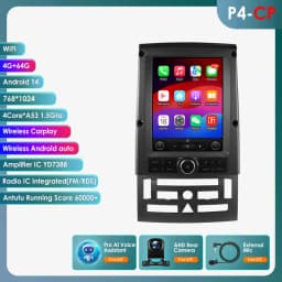2din Android Car Radio for Peugeot 407 2004 - 2011 6115 GPS Car Intelligent 360Cam Wireless Carplay 9.7inch Vertical Screen WIFI
