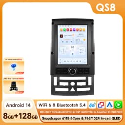 2din Android Car Radio for Peugeot 407 2004 - 2011 6115 GPS Car Intelligent 360Cam Wireless Carplay 9.7inch Vertical Screen WIFI