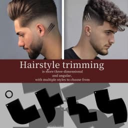 Reusable Color Enhancement Barber Card Easy to Clean with Measurement Indicators Beard Line Up Tool Black Hairline Maker