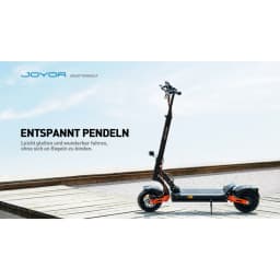 JOYOR T6E Scooter Electric with ABE Certification Double Disc Brake Scooter W/ Front and Rear Turn Signals E-Scooter