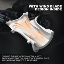 M8 Intake Manifold 57mm Air Intake For Harley Street Glide Road Glide Road King Special Softail Standard Street Bob Fat Bob Fat Boy 114 Breakout Low Rider Electra Glide Tri Glide Heritage Classic