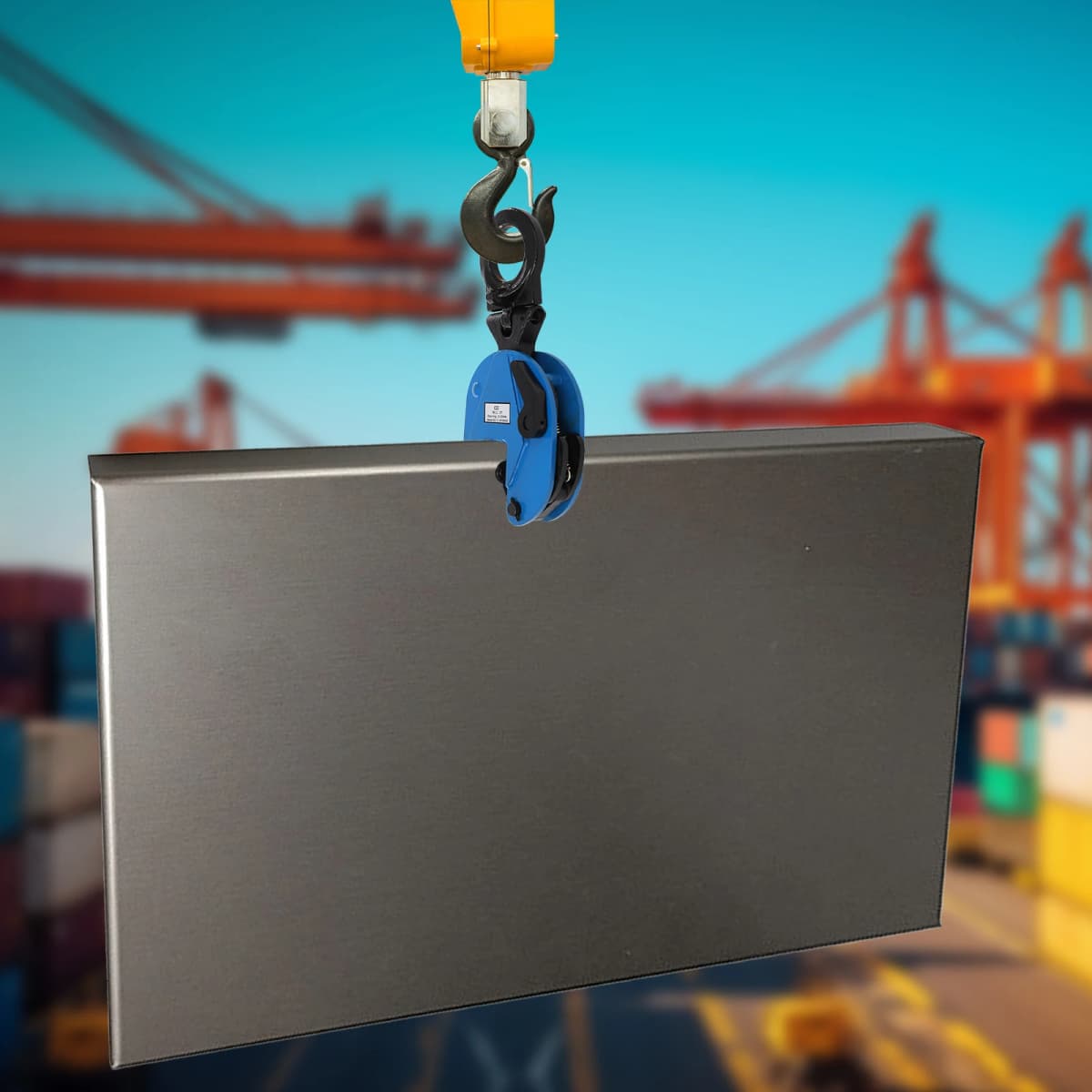 2 Ton Plate Lifting Clamp, Steel Plate Lifting Clamp for 0-0.98in Thickness, Alloy Steel Horizontal Vertical Hoist Clip
